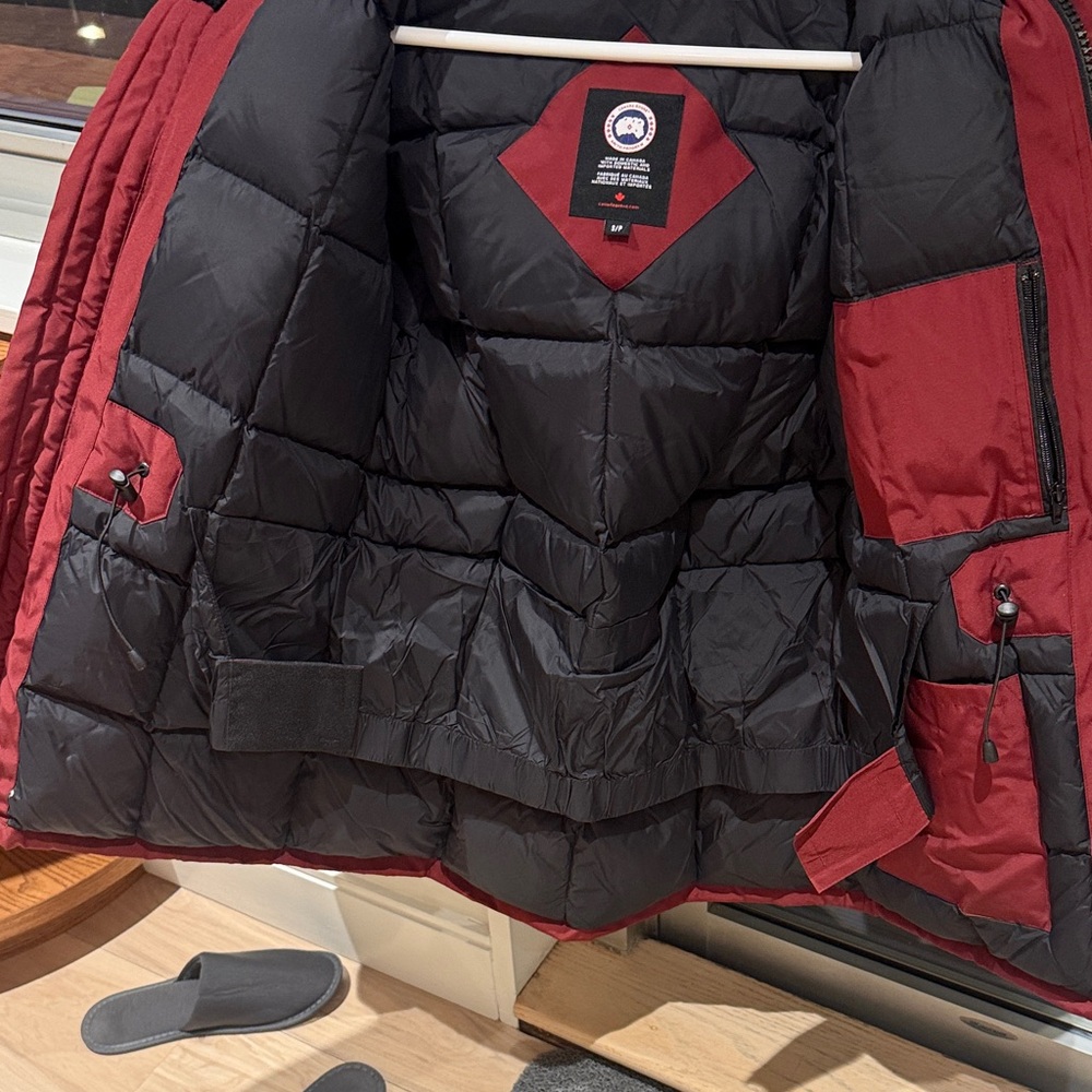 Canada Goose Burgundy Parka with Fur Hood - Picture 5 of 13
